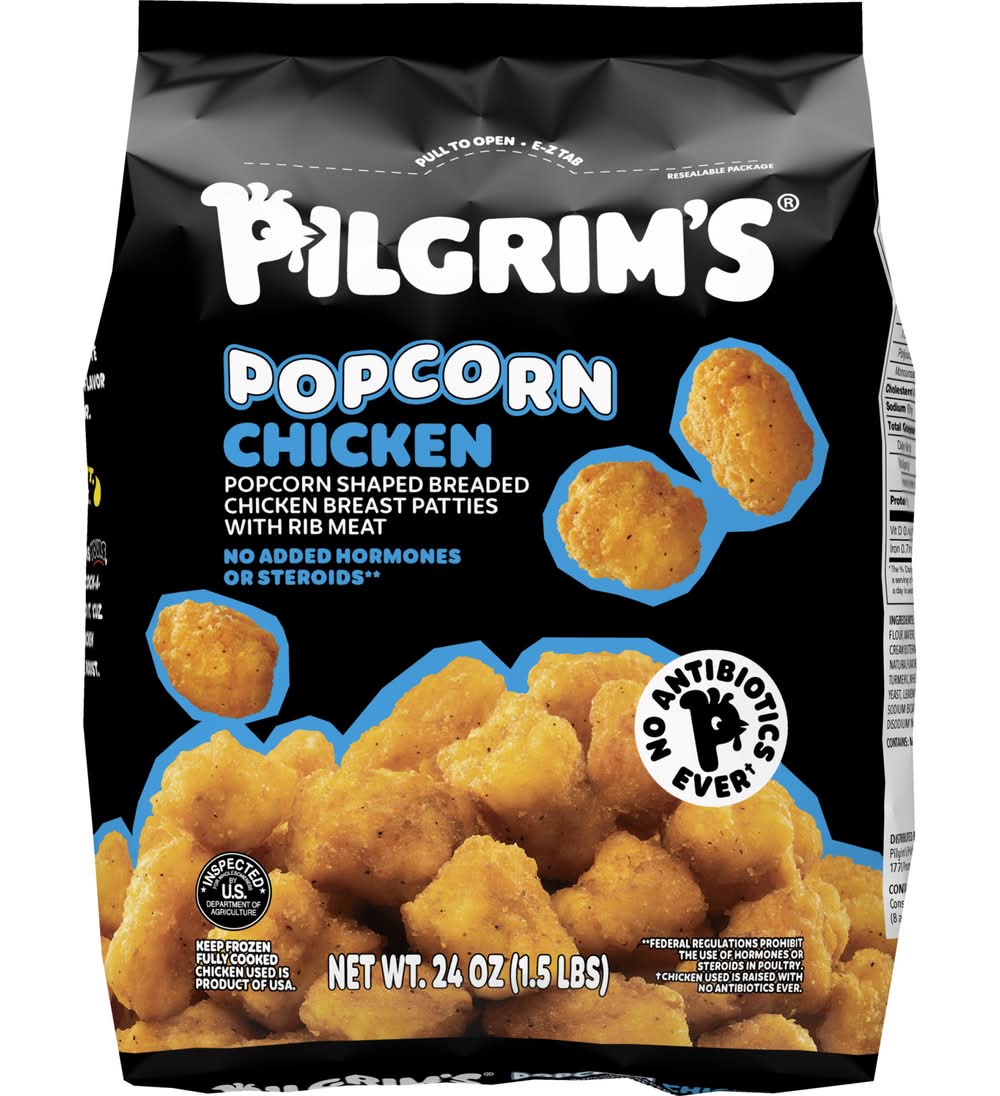 Pilgrim's Popcorn Chicken Breast Patties With Rib Meat (24 oz)