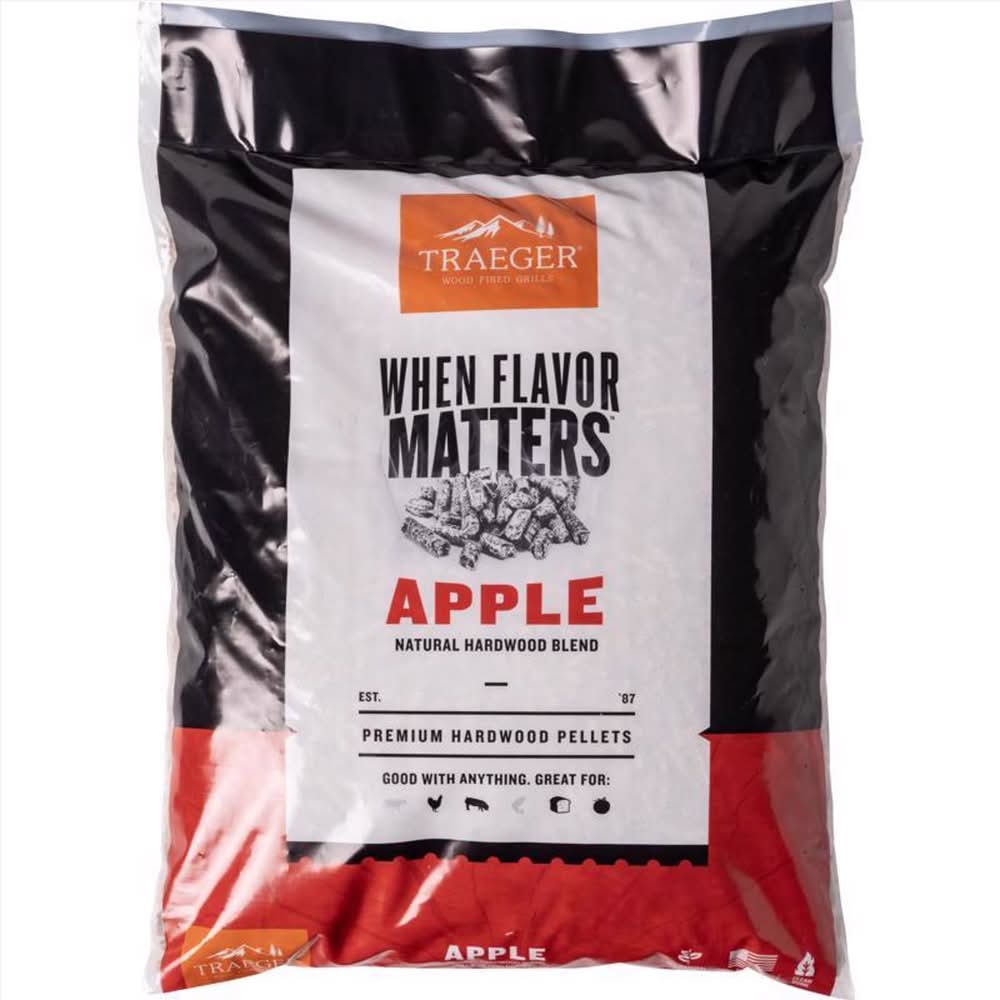 Traeger Premium All Natural Apple Hardwood Pellets 20 Lb