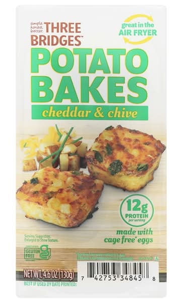 Three Bridges Cheddar & Chive Potato Bakes (4.6 oz)