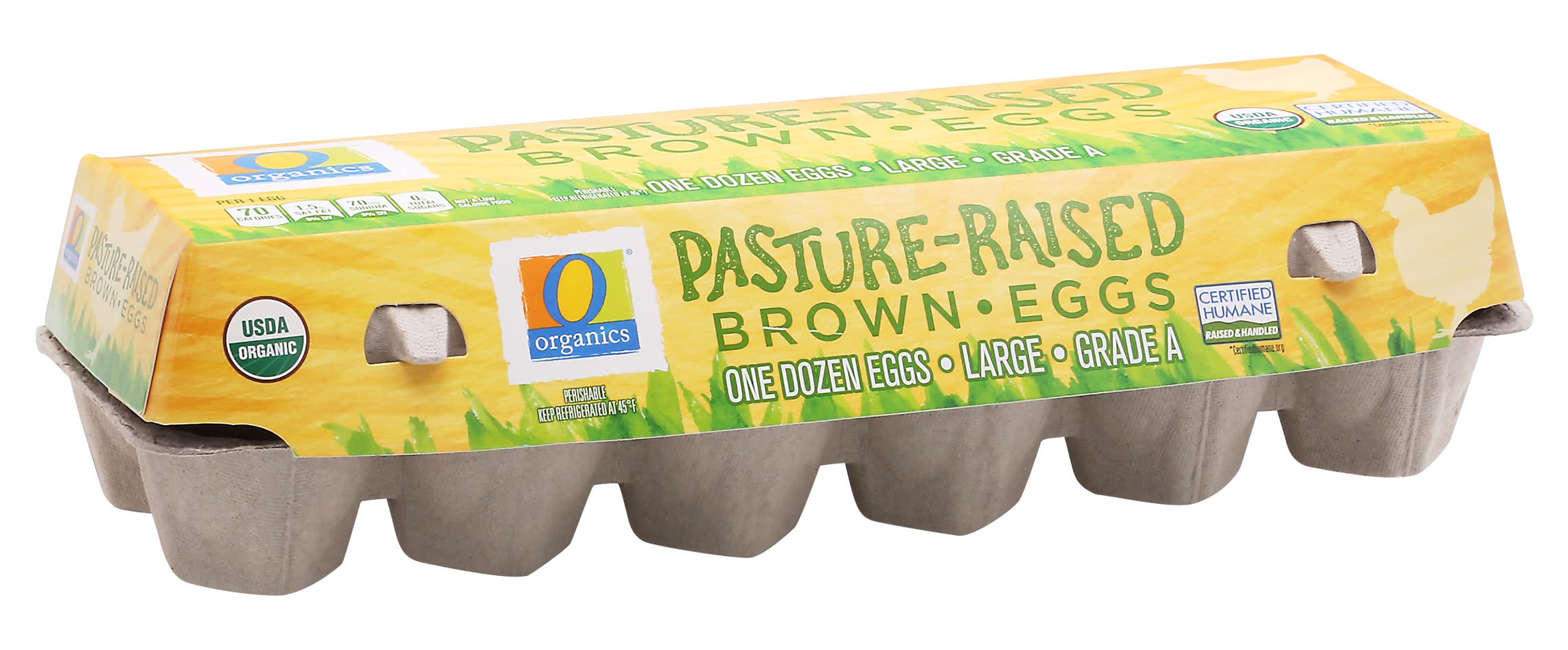 O Organics Pasture-Raised Brown Eggs, L (1.7 oz, 12 ct)