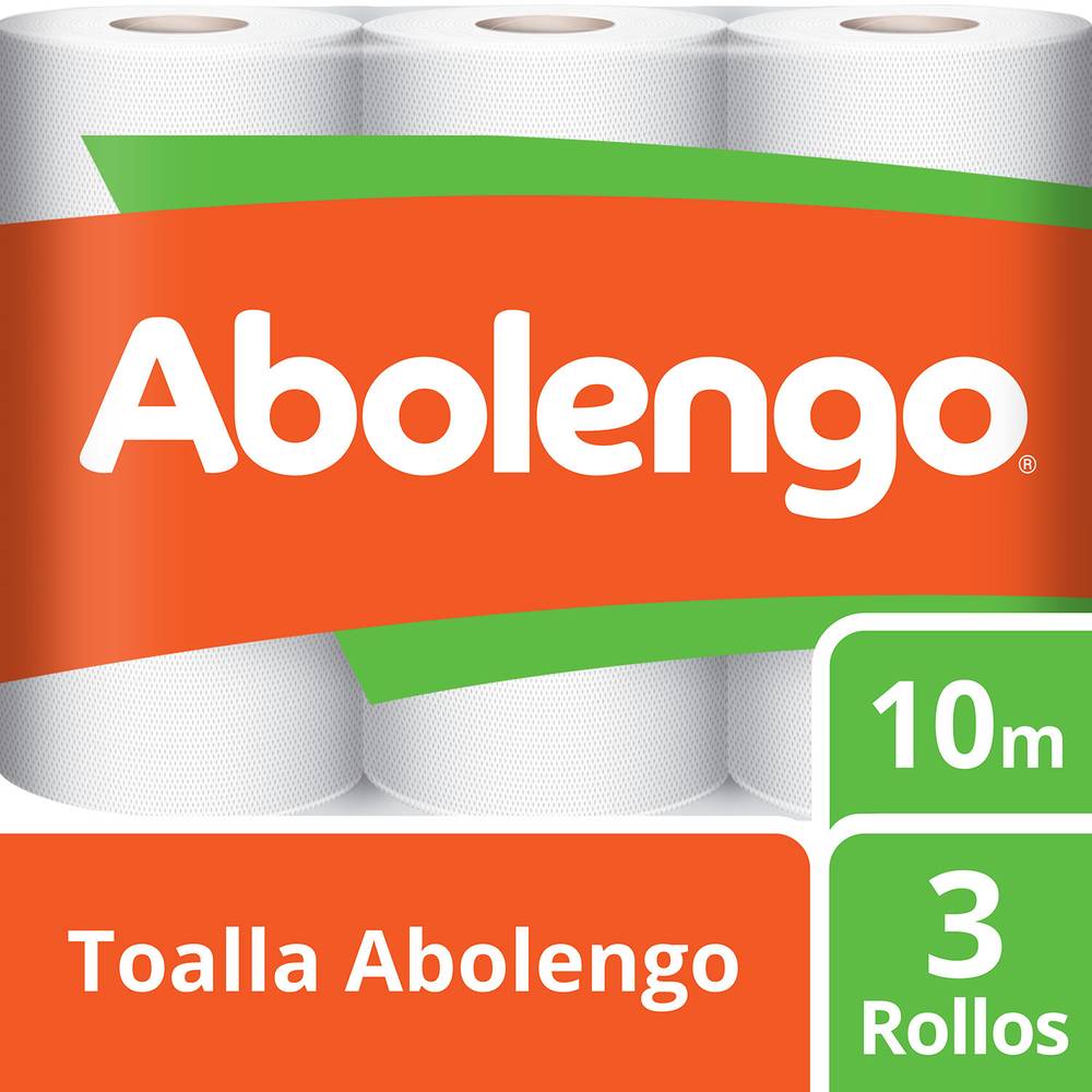 Abolengo toalla de papel doble hoja (3 u x 10 m c/u)