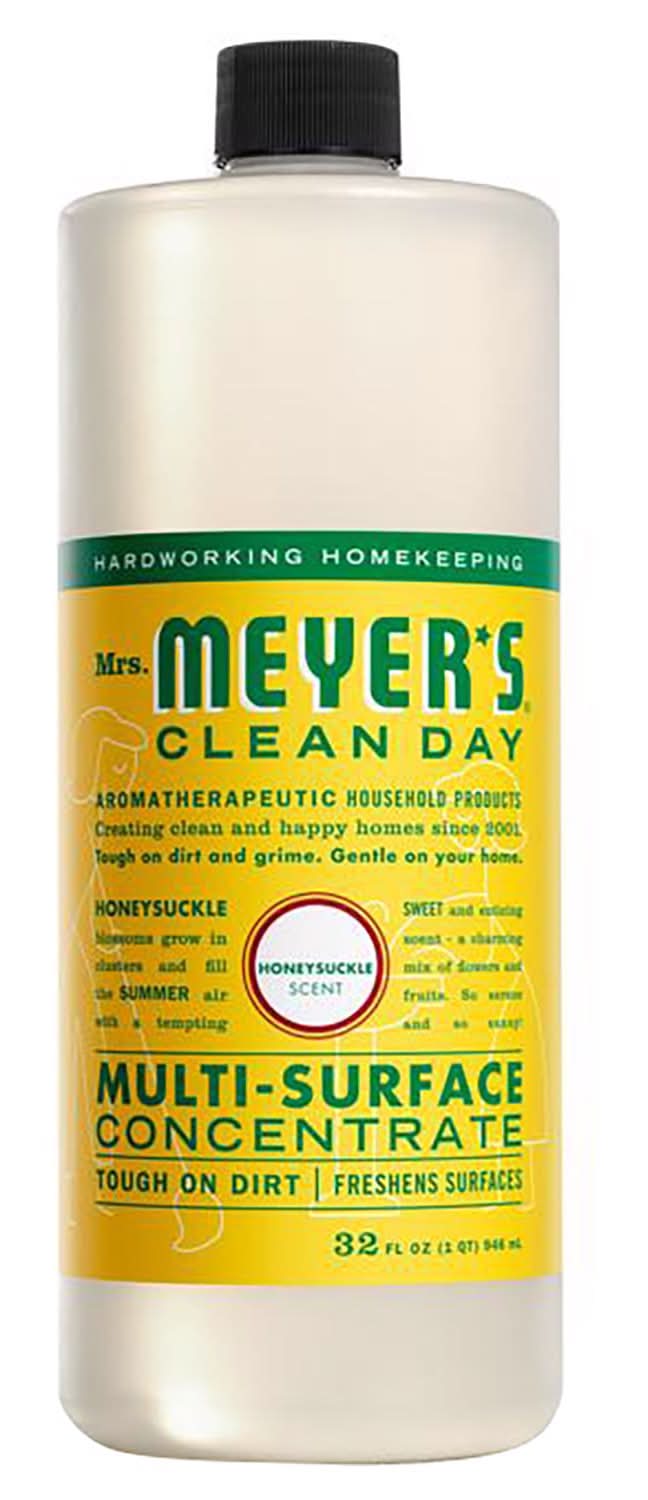 Mrs. Meyer'S Clean Day Honeysuckle Scent Concentrated Organic Multi-Surface Cleaner Liquid 32 Oz