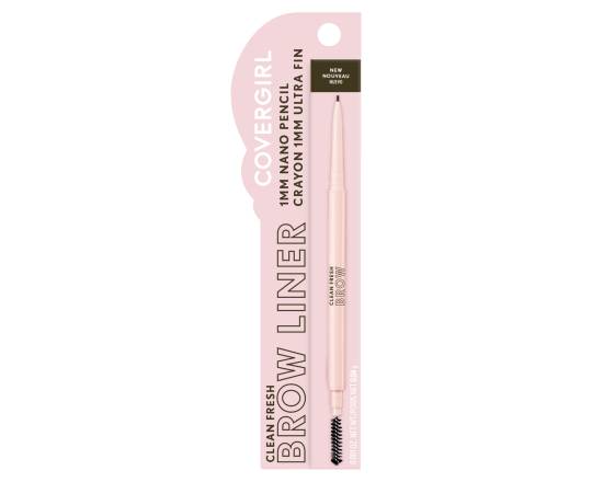 CoverGirl Clean Fresh Brow Liner Nano Pencil, 1mm, Dark Brown (0 oz)