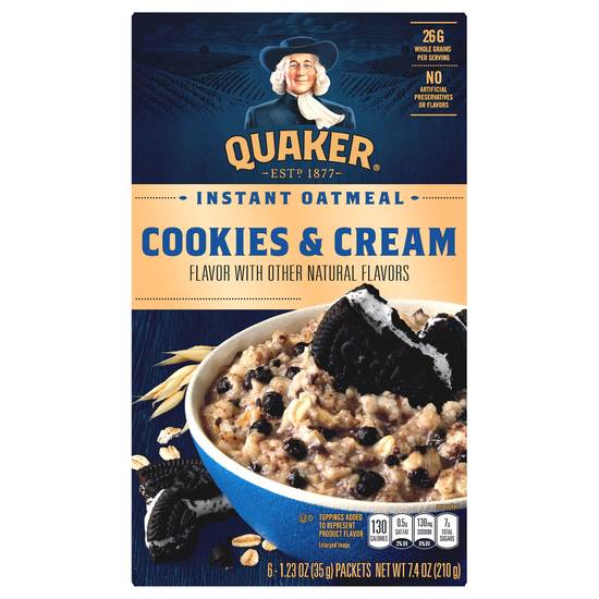 Quaker Instant Oatmeal (cookies-cream)(6 ct)