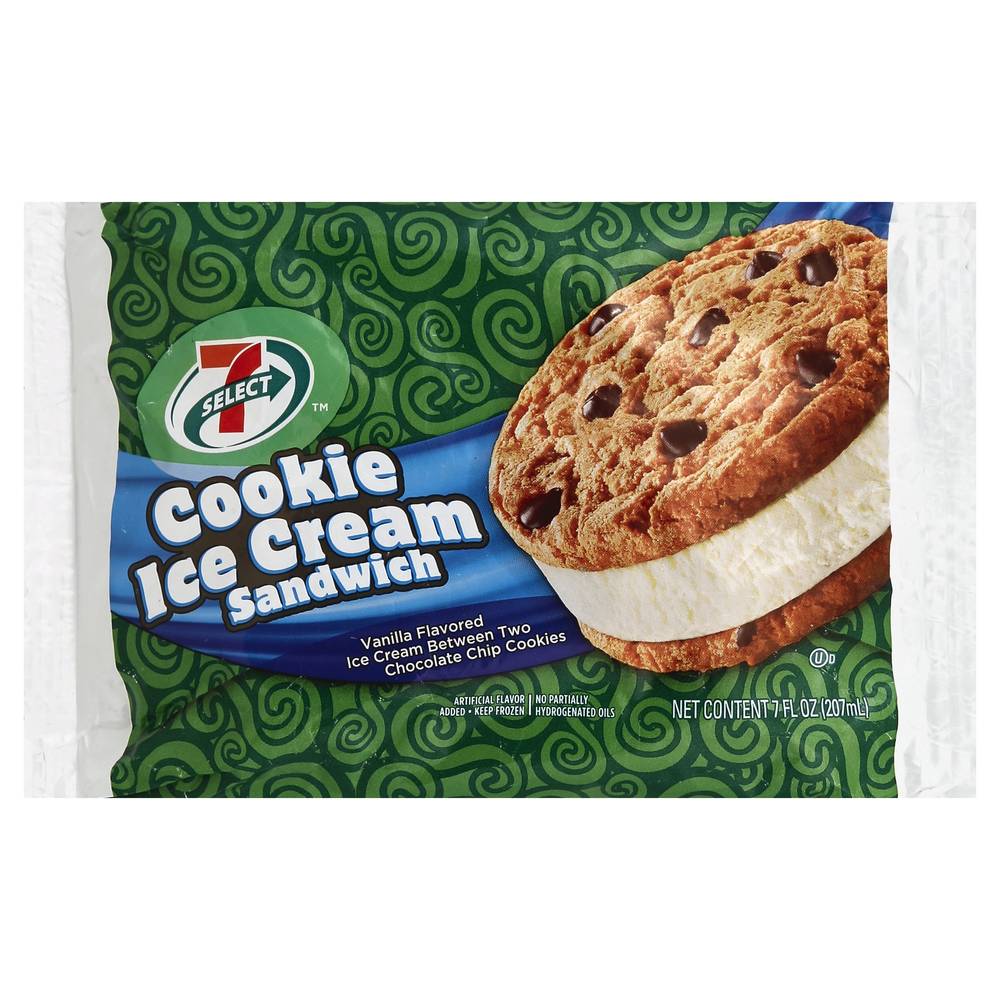 7-Select Ice Cream Sandwich Between Two Chocolate Chip Soft Cookies (vanilla)