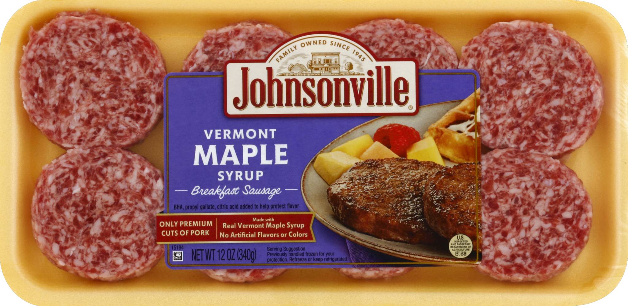 Johnsonville Vermont Maple Syrup Breakfast Sausage (12 oz)