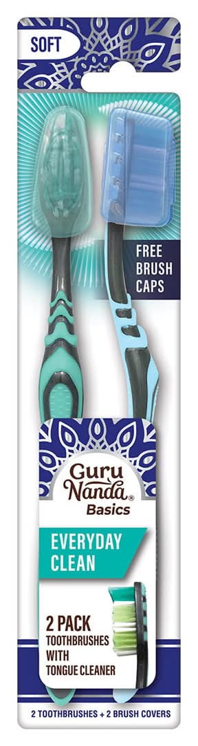 GuruNanda Basics Everyday Clean Soft Toothbrushes (2 ct)