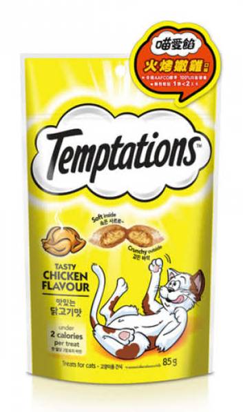 Temptations喵愛餡貓餡餅(黃)-嫩雞75g/8851393000243