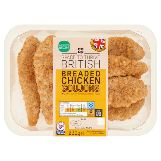 Co-op British Breaded Chicken Goujons (230g)