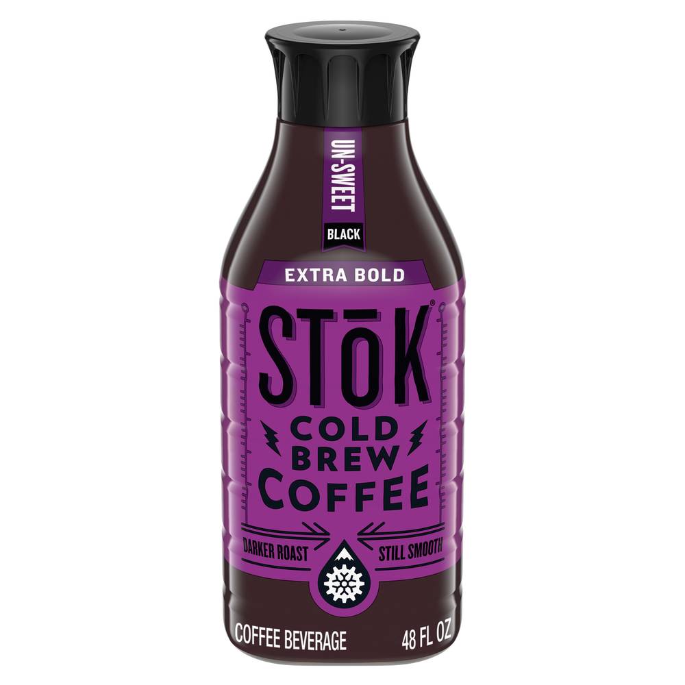 Stōk Un-Sweet Black Extra Bold Cold Brew Coffee (48 fl oz)