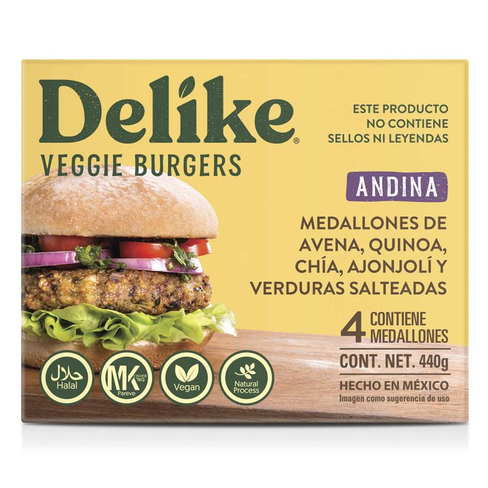 Delike · Hamburguesa vegana andina (440 g)