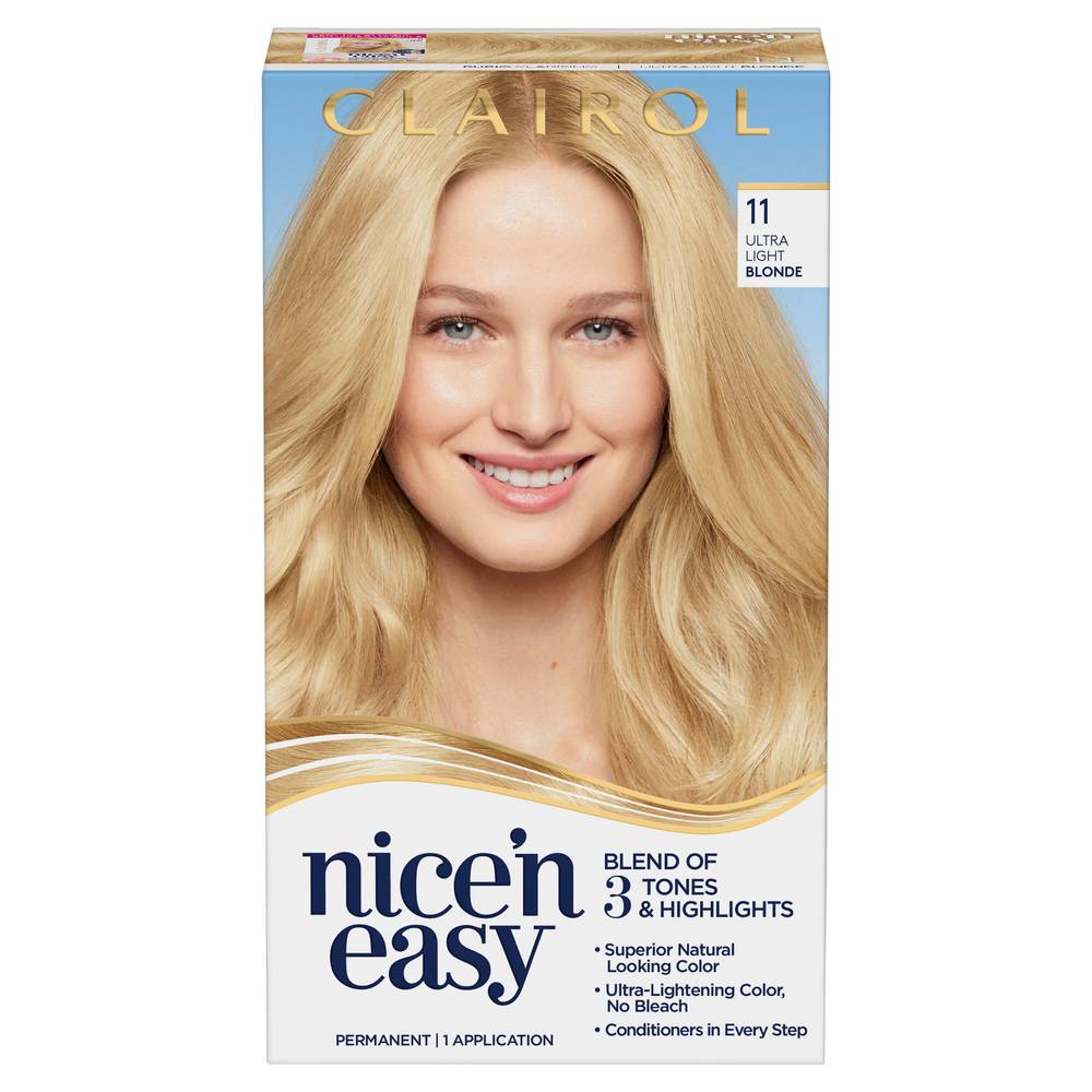Clairol Nice'n Easy Permanent Hair Color, 11 Ultra Light Blonde
