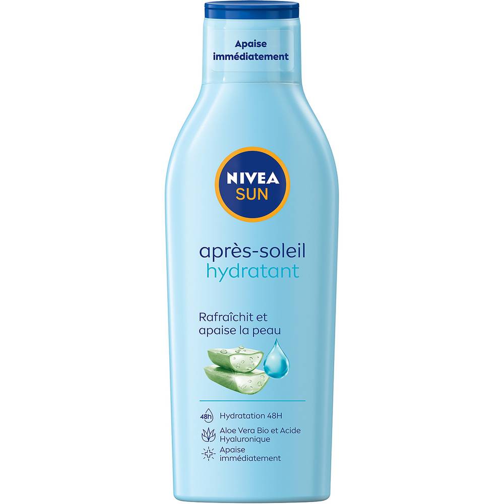 Nivea - Lait après soleil nivea hydratant à l'aloe vera bio et acide hyaluronique (200 ml)