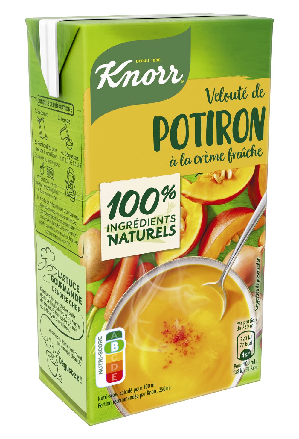 Knorr Soupe liquide velouté potiron crème fraîche - Livraison en moins de  25 minutes | Soupes et bouillons en conserve et en brique
