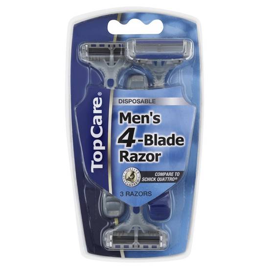 Top Care Men's 4-blade Disposable Razors (3 ct)