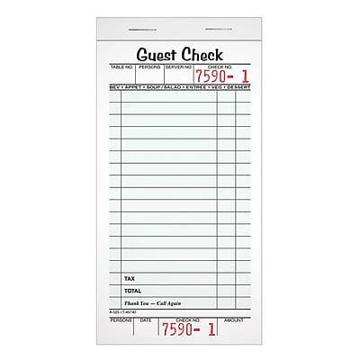 Adams Guest Check Books (500 ct)