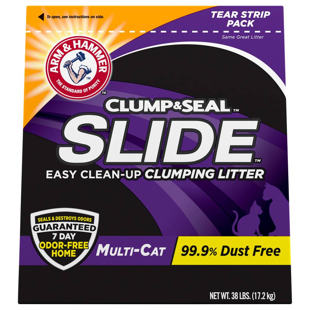 Arm & Hammer Slide Easy Clean-Up Litter, Multi-Cat (38lb)