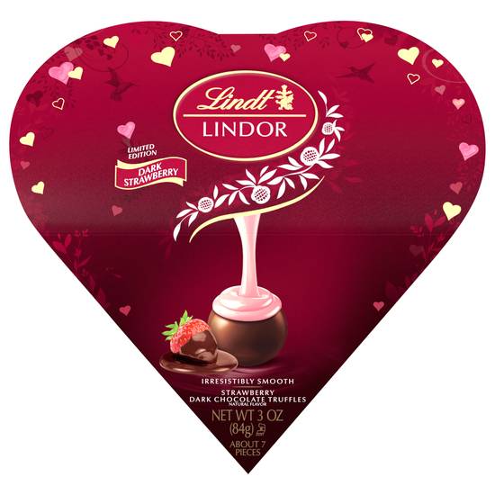 Lindt Lindor Valentine's Candy Truffles (strawberry-dark chocolate)