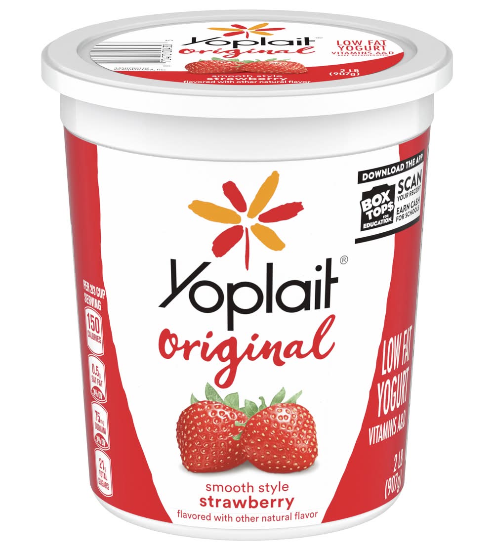 Yoplait Original Smooth Style Yogurt, Strawberry (2 lbs)
