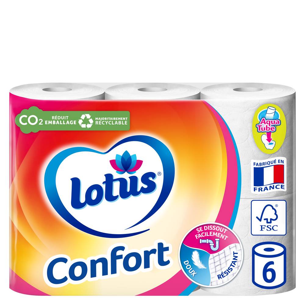 Lotus - Papier toilette confort blanc