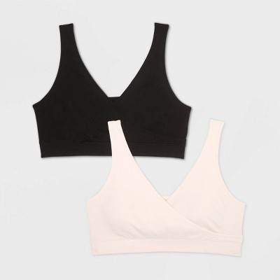 Auden Pullover Seamless Sleep Nursing Bra, M, Black