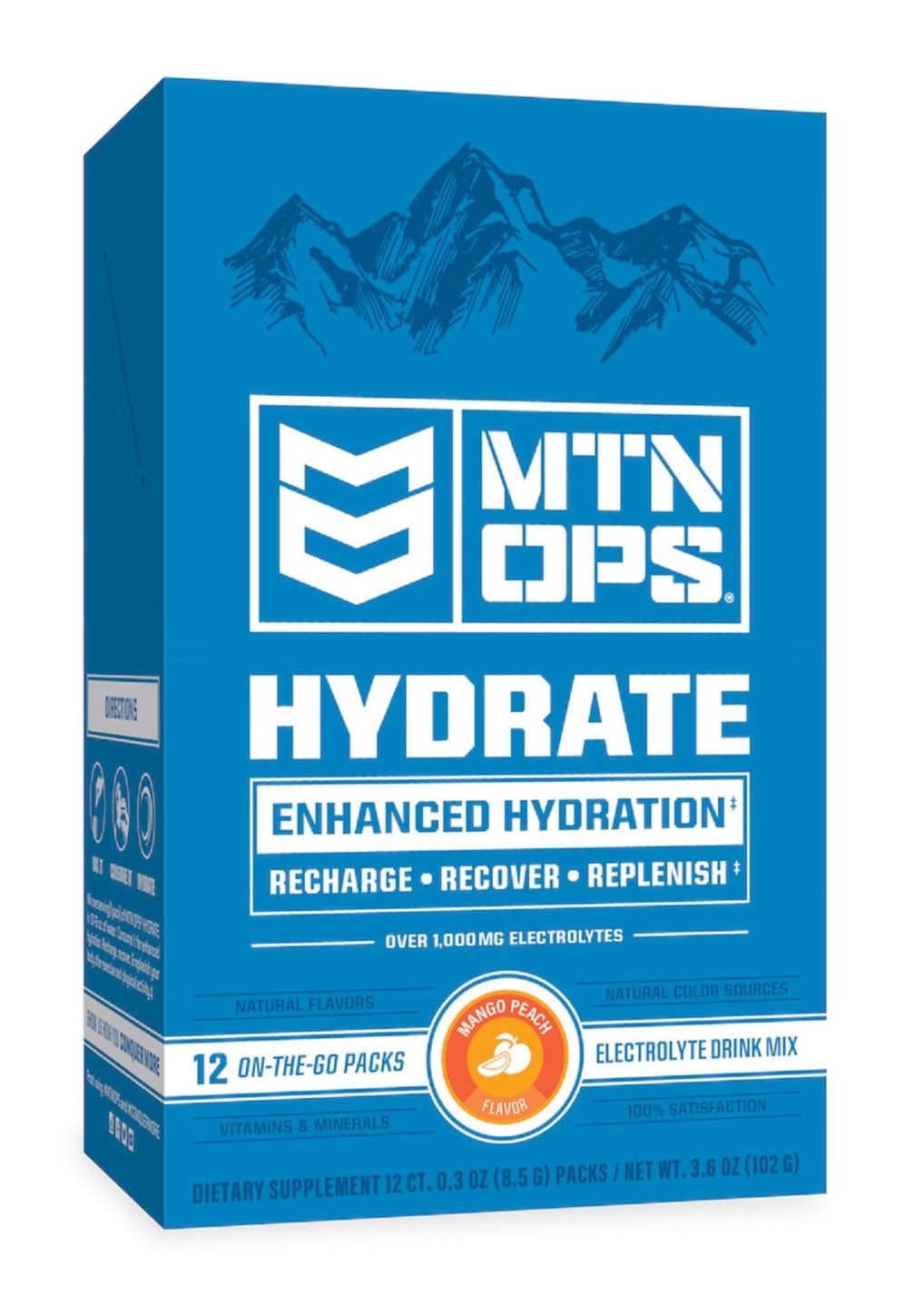 Mtn Ops Mango Peach Drink Mix 3.6 Oz
