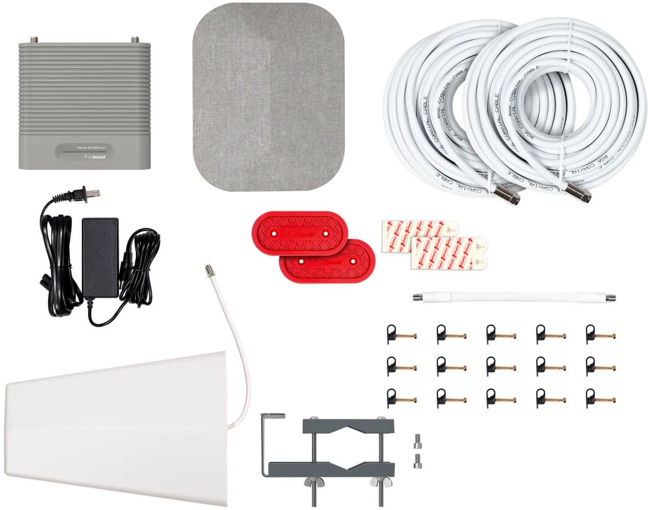 weBoost - Home MultiRoom Cell Phone Signal Booster Kit, Boosts 4G LTE & 5G up to 5,000 sq ft for all U.S. Carriers - Gray