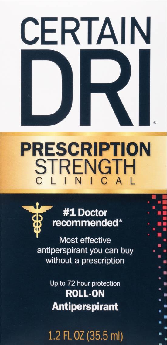 Certain Dri Prescription Strength Clinical Roll-On Antiperspirant
