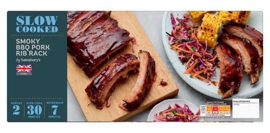 Sainsbury's Smokey Bbq Pork Rib Rack (646g)