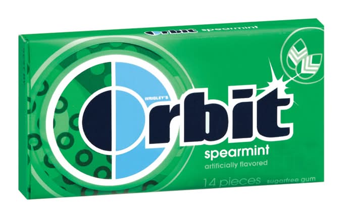 Orbit Sugar Free Spearmint Chewing Gum 14 Pc