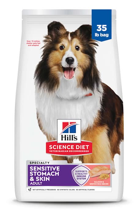 Hill's Science Diet Adult Sensitive Stomach & Sensitive Skin Salmon & Brown Rice Recipe Dry Dog Food, 35 lbs.