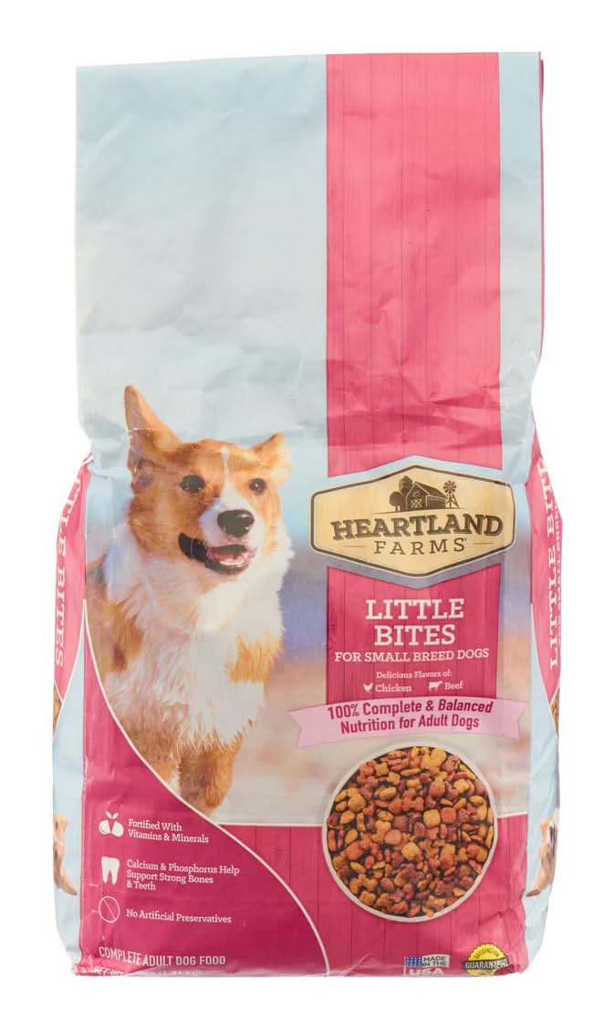 Heartland Farms Little Bites Flavored Dry Dog Food, Chicken & Beef, Adult-Small Breed (4 lbs)