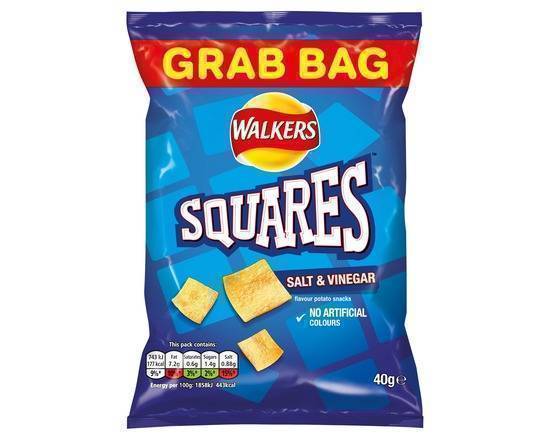 Walkers Squares Salt & Vinegar Snacks Crisps 40g