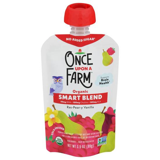 Once Upon a Farm Cold-Pressed Ras-Pear-Y Vanilla Organic Smart Blend