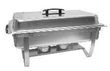 Qualite - 8 Qt. Full Size Stainless Steel Chafer with Folding Frame (1 Unit per Case)