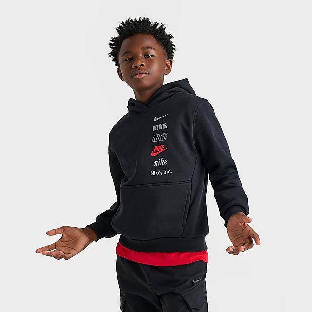 Kids' Nike Stacked Logo Pullover Hoodie (X-Large)