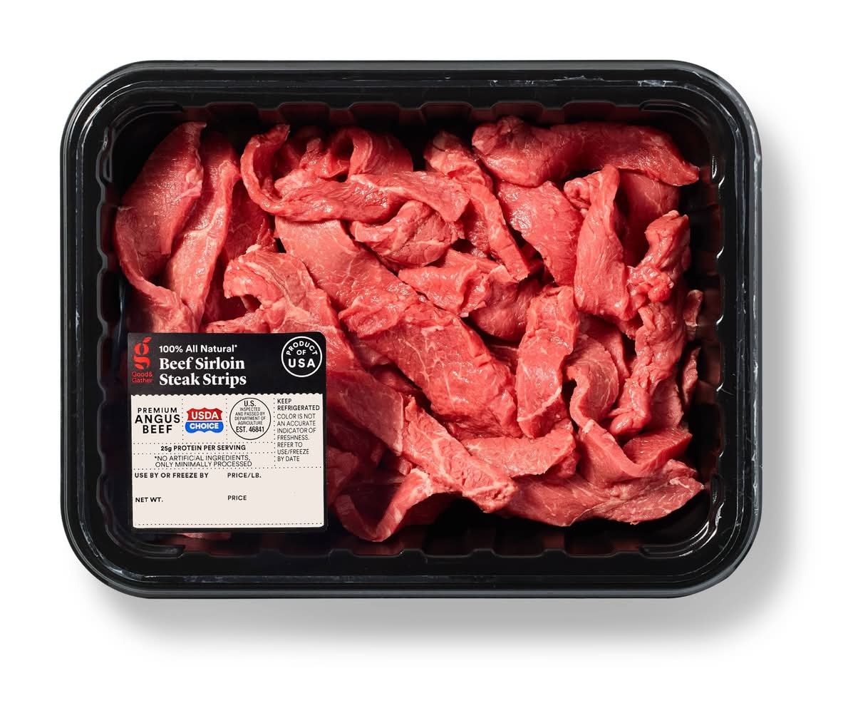 Good & Gather Angus Beef Sirloin Steak Strips (14 oz)