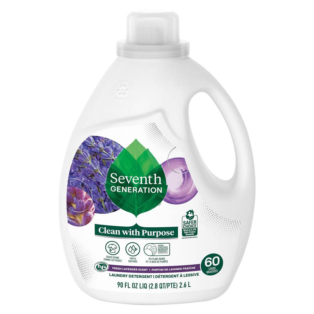 Seventh Generation Liquid Lavender Scent Laundry Detergent (90 fl oz)