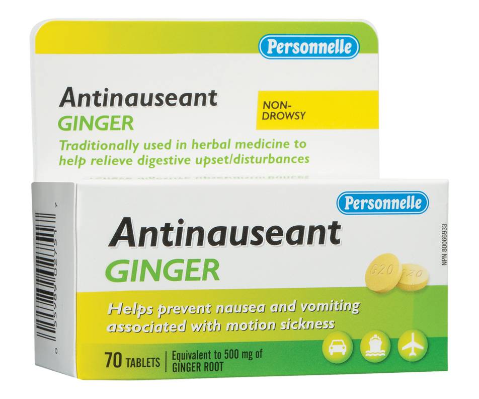 Personnelle antinauseant ginger tablets - antinauseant ginger tablets (70 units)