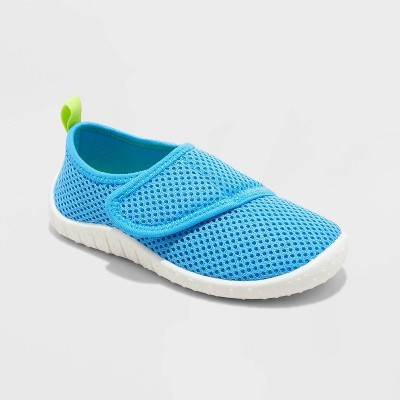 Toddler Teddy Slip-On Water Shoes - Cat & Jack™ Blue L: Hook & Loop, Breathable, Textured Outsole