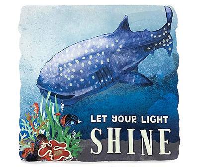 Let Your Light Shine Shark Glow in the Dark Canvas