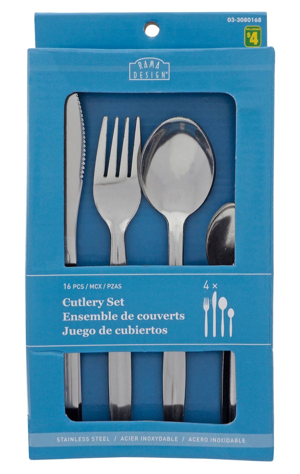Rama Design Stainless Steel Cutlery Set (16 ct)