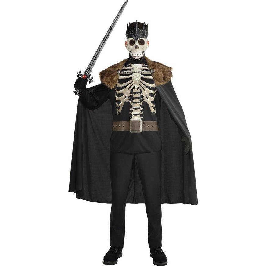 Party City Adult Dark King Skeleton Costume, 44