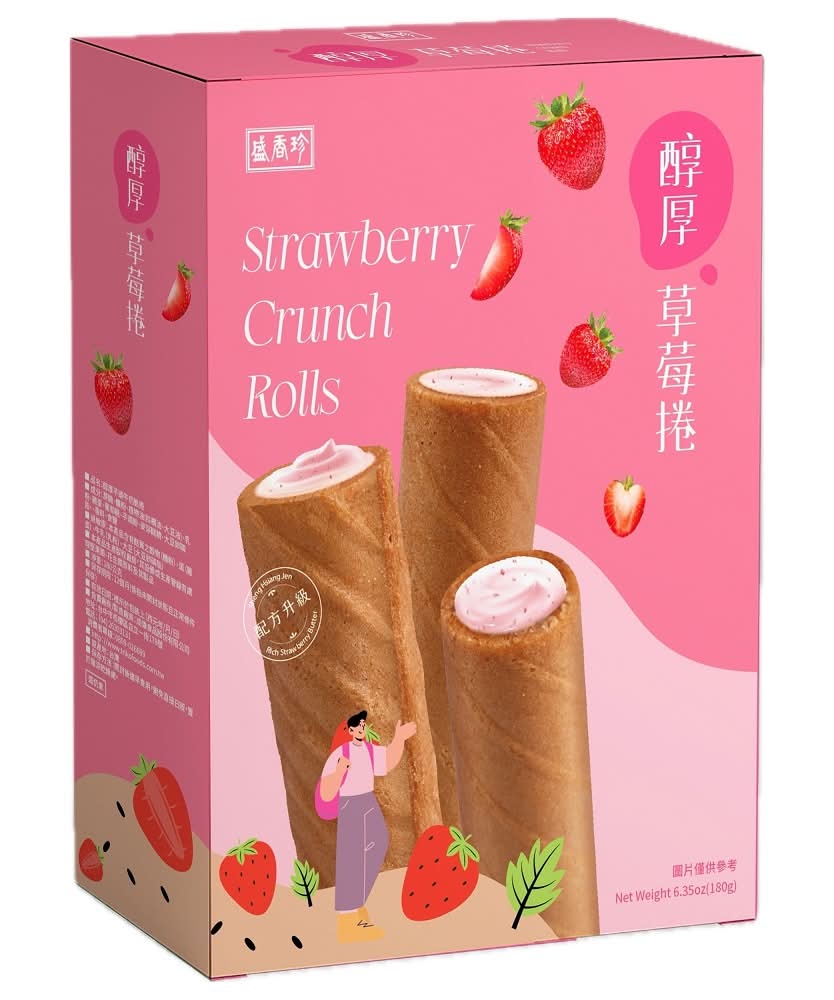 盛香珍醇厚草莓捲 <180g克 x 1 x 1BOX盒>