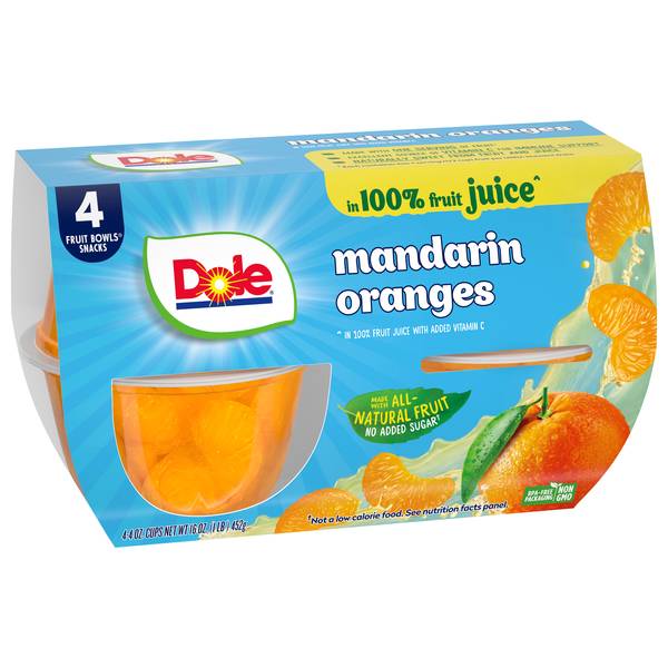 Dole Mandarin Oranges in 100% Fruit Juice (1 lbs, 4 ct)