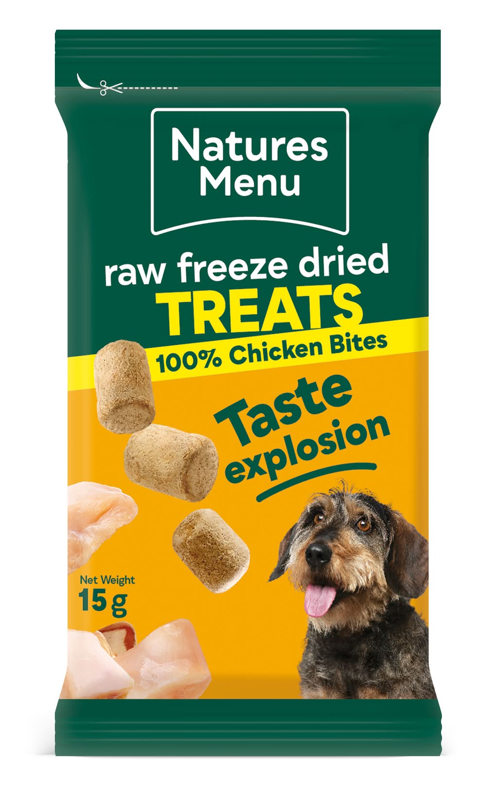 Nature's Menu Freeze Dried Bites Chicken Raw Dog Treats (15g)