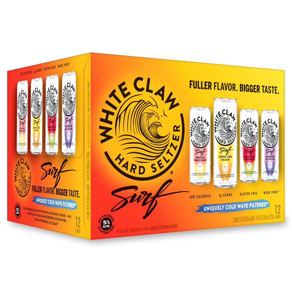 White Claw Surf Hard Seltzer (12 pack, 12 fl oz) (assorted)