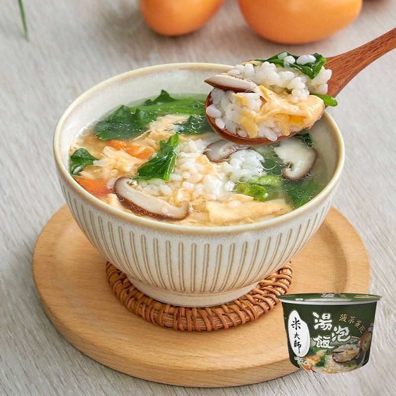 米大師 湯泡飯菠菜蛋花(每碗約129g) <1PC碗 x 1 x 1PC碗>
