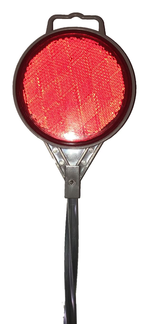 Home Plus 36 In. Round Black/Red Driveway Marker 1 Pk