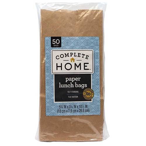 Complete Home Paper Lunch Bags 5-1/2 x 3-1/4 x 10-1/2 inch - 50.0 ea